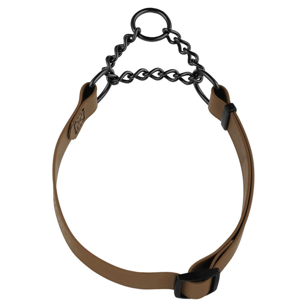 Biothane® Adjustable collar with pull-through black chain 40-65cm - Image 11