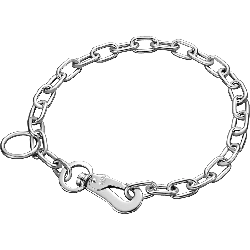 Sprenger hálsól, stillanleg, með SRENGER krók. Stál chrome-húðun, 3.0 mm